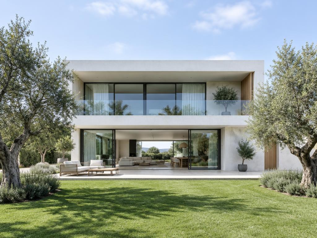 Sample architecture website featuring a modern house